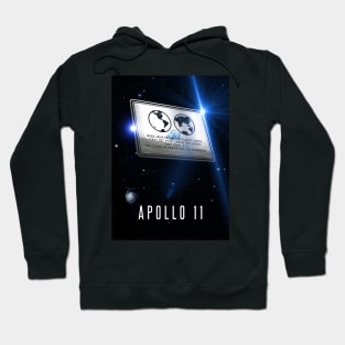 Apollo 11 metal plaque, 3D Hoodie